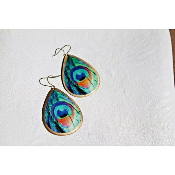 [Free People] Brass Peacock Earrings 🦚 - Picture 8 of 8